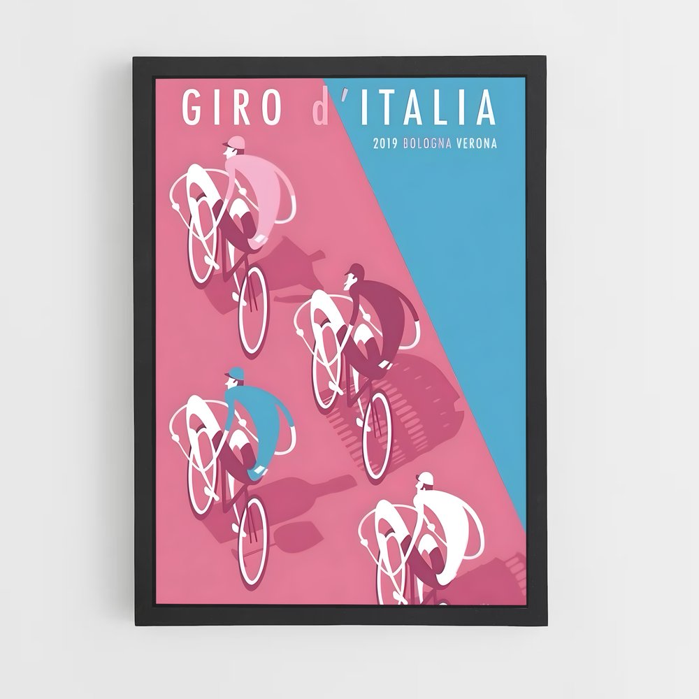 Poster Giro d'Italia 2019: L'Épopée Rosée – affiche Cyclisme (vue 2)